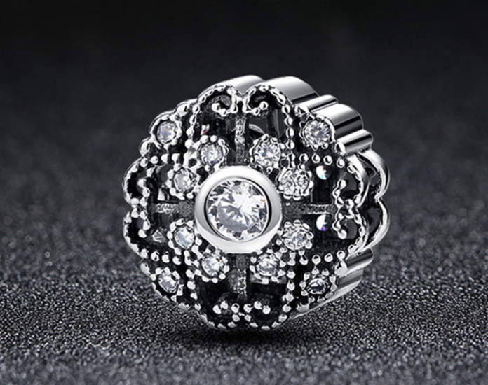 Sterling 925 silver charm shining night bead pendant fits Pandora charm and European charm bracelet Xaxe.com