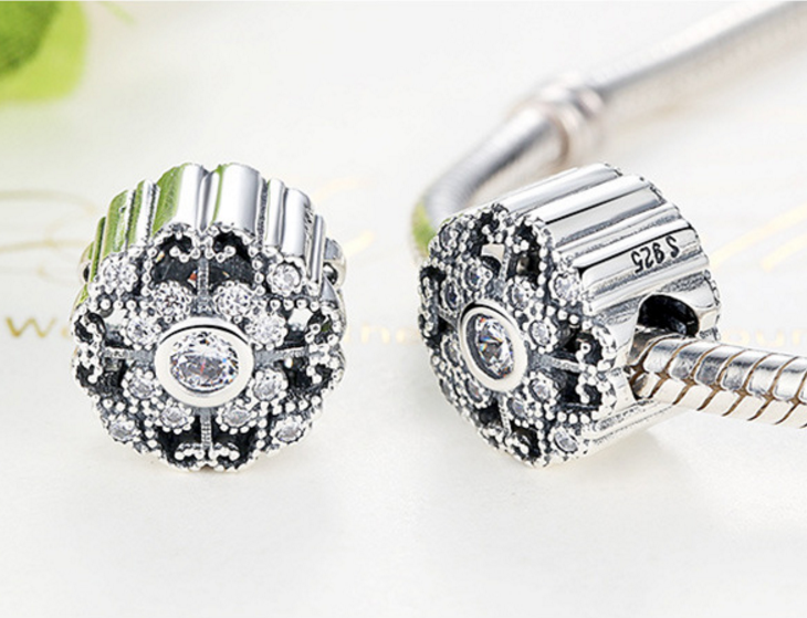 Sterling 925 silver charm shining night bead pendant fits Pandora charm and European charm bracelet Xaxe.com