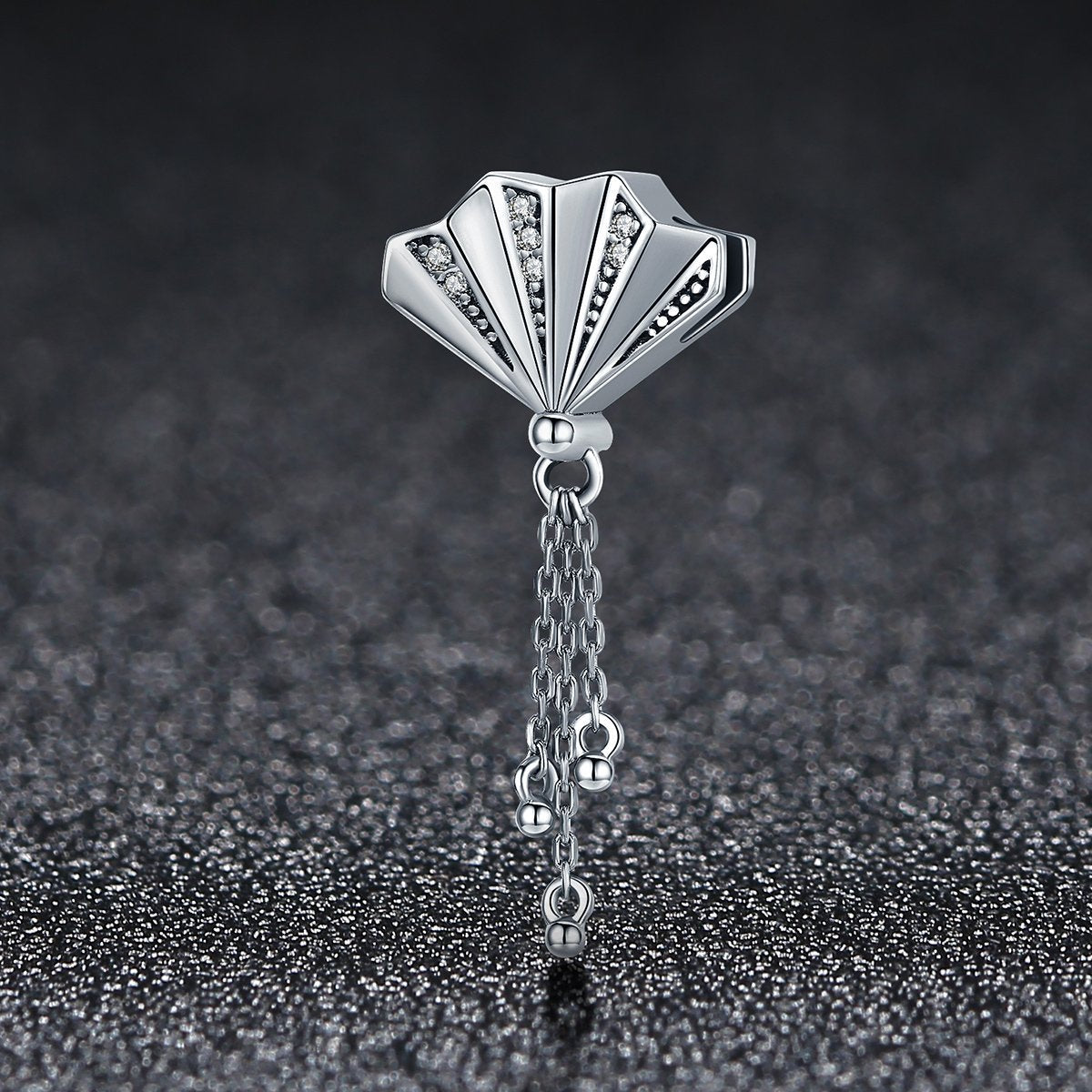 Sterling 925 silver charm the 3D diamond bead pendant fits Pandora charm and European charm bracelet Xaxe.com