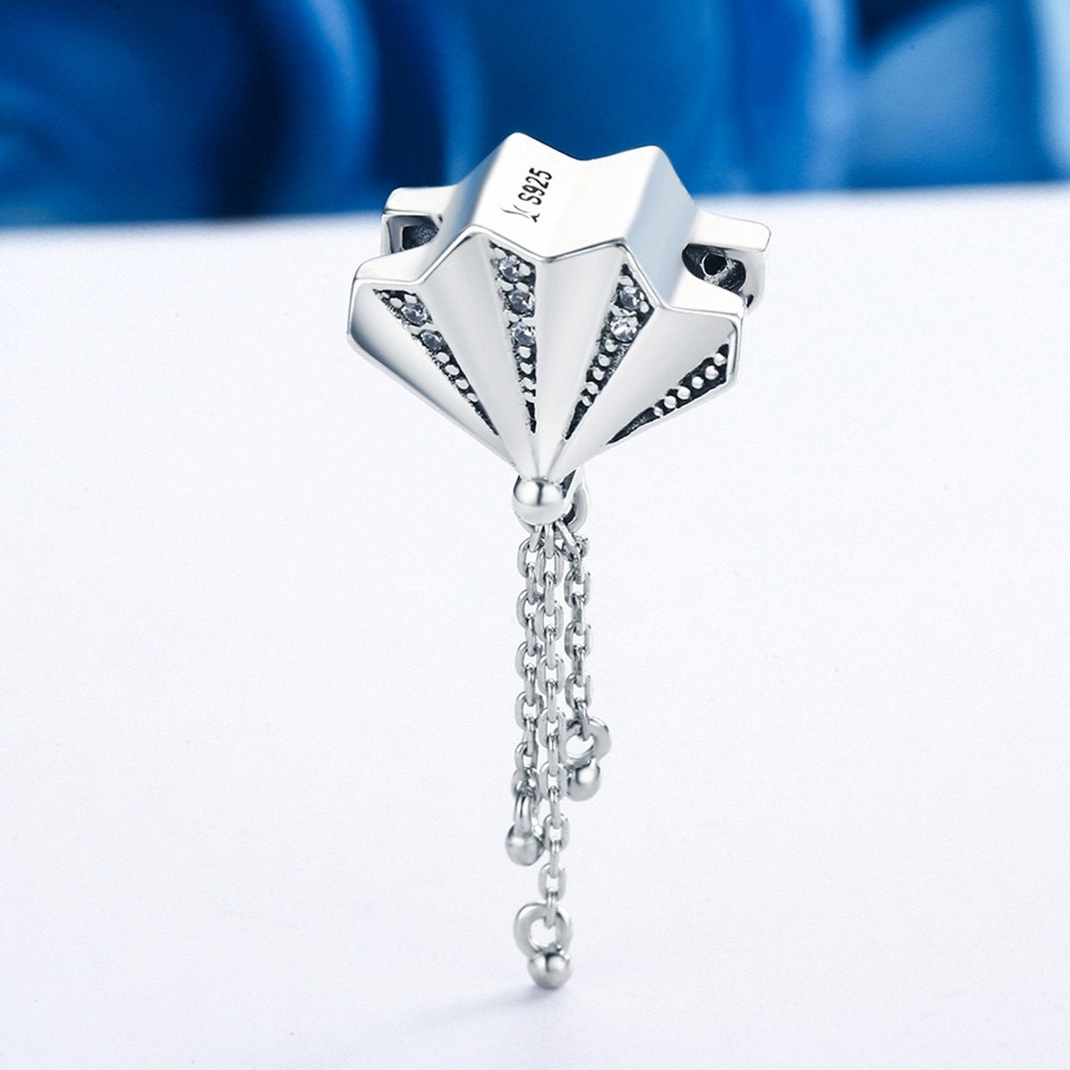 Sterling 925 silver charm the 3D diamond bead pendant fits Pandora charm and European charm bracelet Xaxe.com