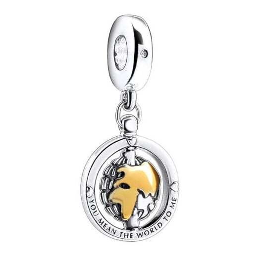 Sterling 925 silver charm the Africa bead pendant fits Pandora charm and European charm bracelet Xaxe.com