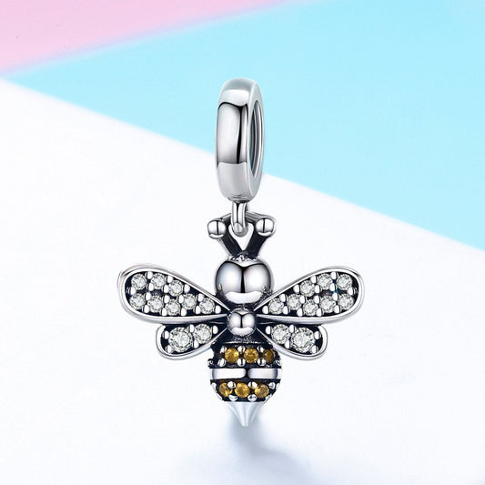 Sterling 925 silver charm the BEE pendant fits Pandora charm and European charm bracelet Xaxe.com