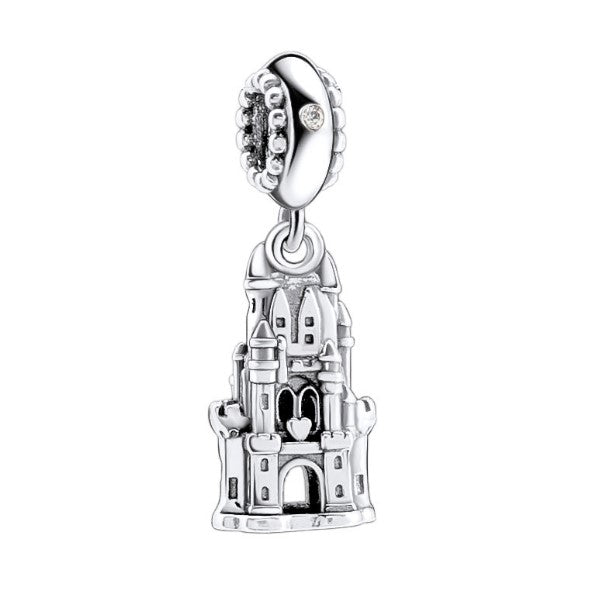 Sterling 925 silver charm the CASTLE bead pendant fits Pandora charm and European charm bracelet Xaxe.com