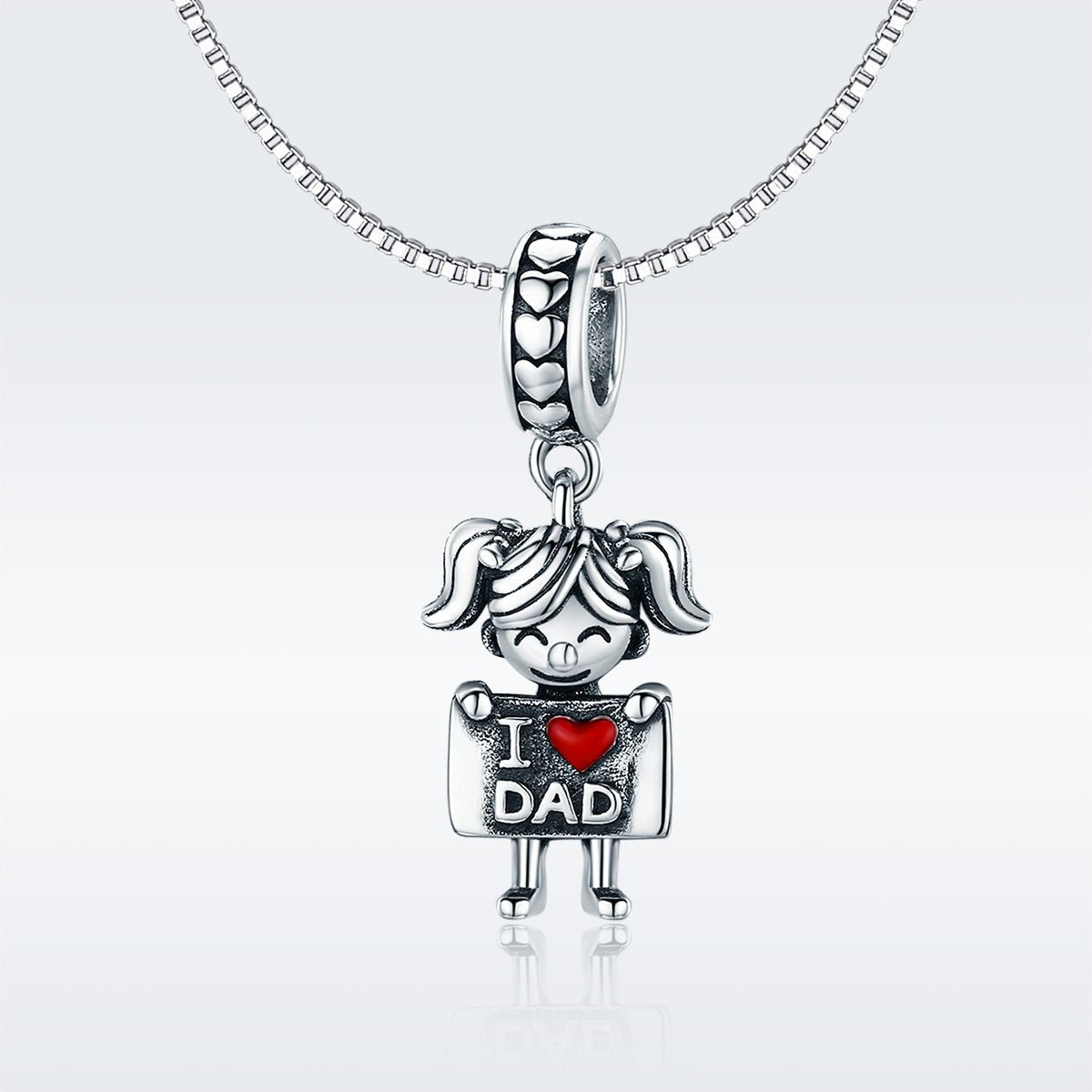 Sterling 925 silver charm the I love Dad pendant fits Pandora charm and European charm bracelet Xaxe.com