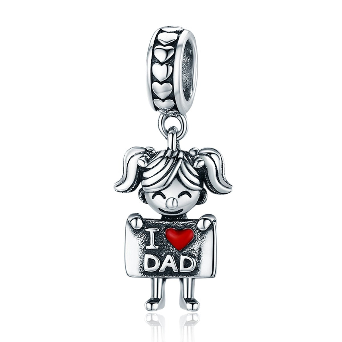 Sterling 925 silver charm the I love Dad pendant fits Pandora charm and European charm bracelet Xaxe.com