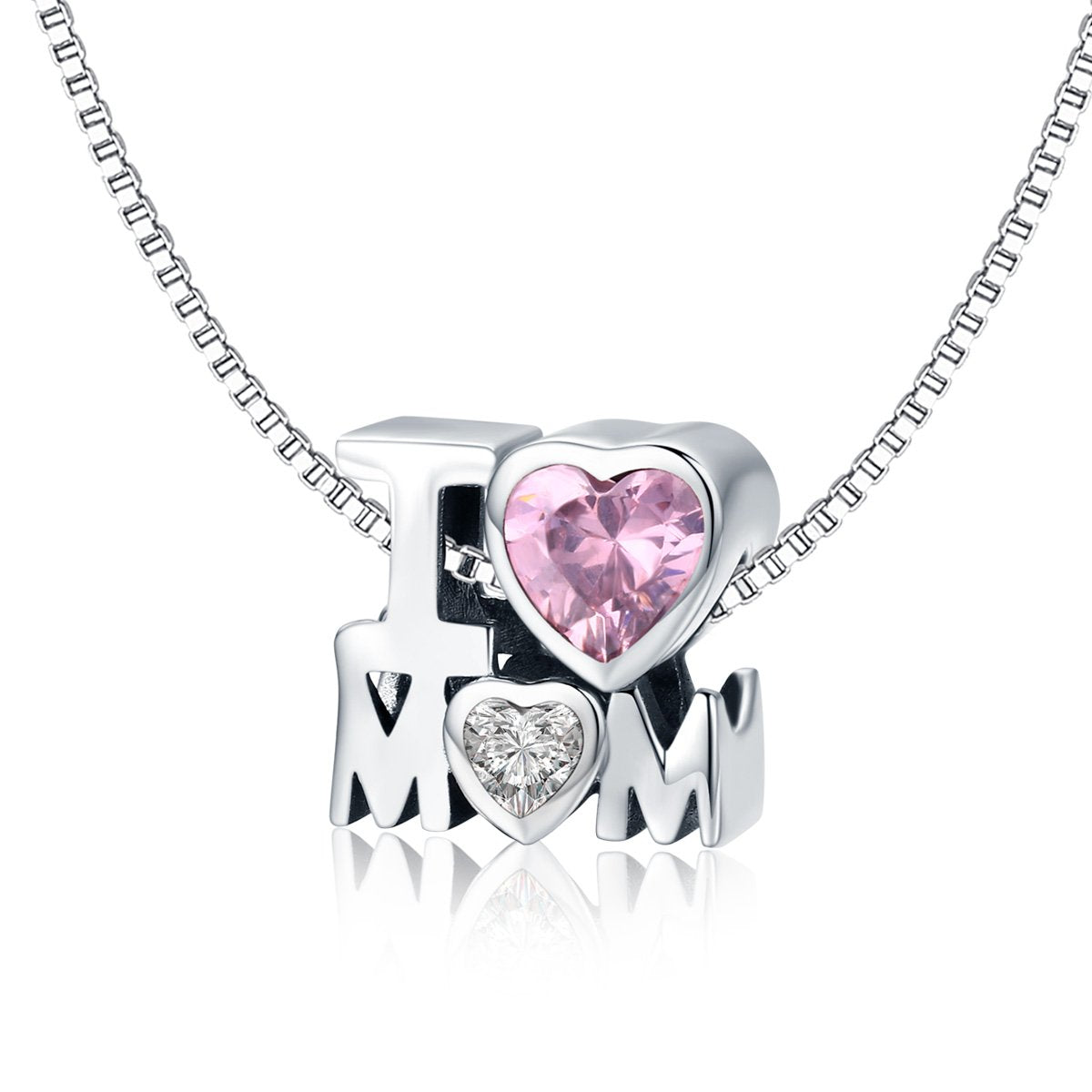 Sterling 925 silver charm the I love mom bead pendant fits Pandora charm and European charm bracelet Xaxe.com