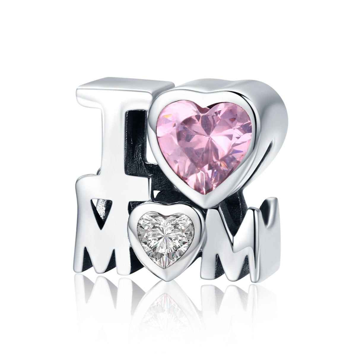 Sterling 925 silver charm the I love mom bead pendant fits Pandora charm and European charm bracelet Xaxe.com