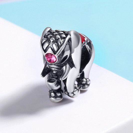 Sterling 925 silver charm the India elephant bead pendant fits Pandora charm and European charm bracelet Xaxe.com