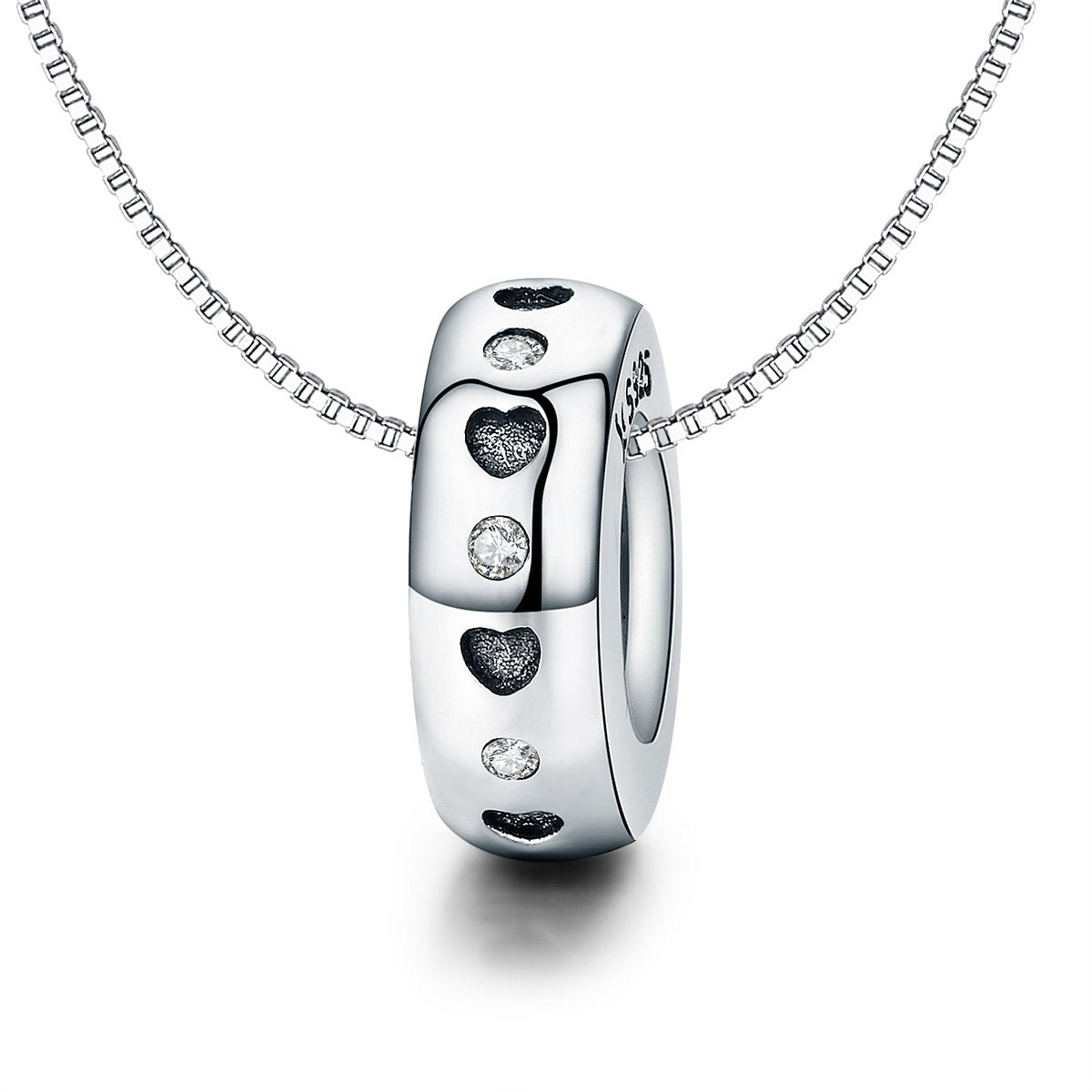 Sterling 925 silver charm the Love circle bead pendant fits Pandora charm and European charm bracelet Xaxe.com