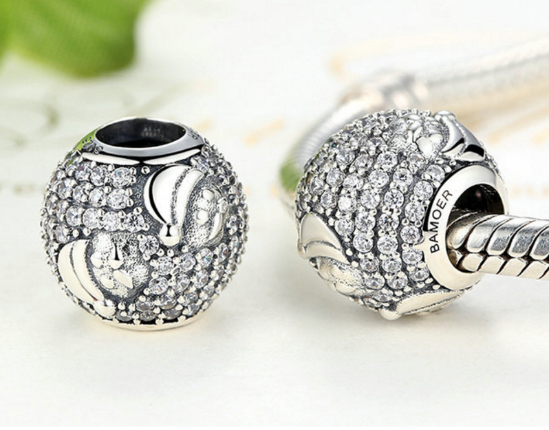 Sterling 925 silver charm the Santa bead pendant fits Pandora charm and European charm bracelet Xaxe.com