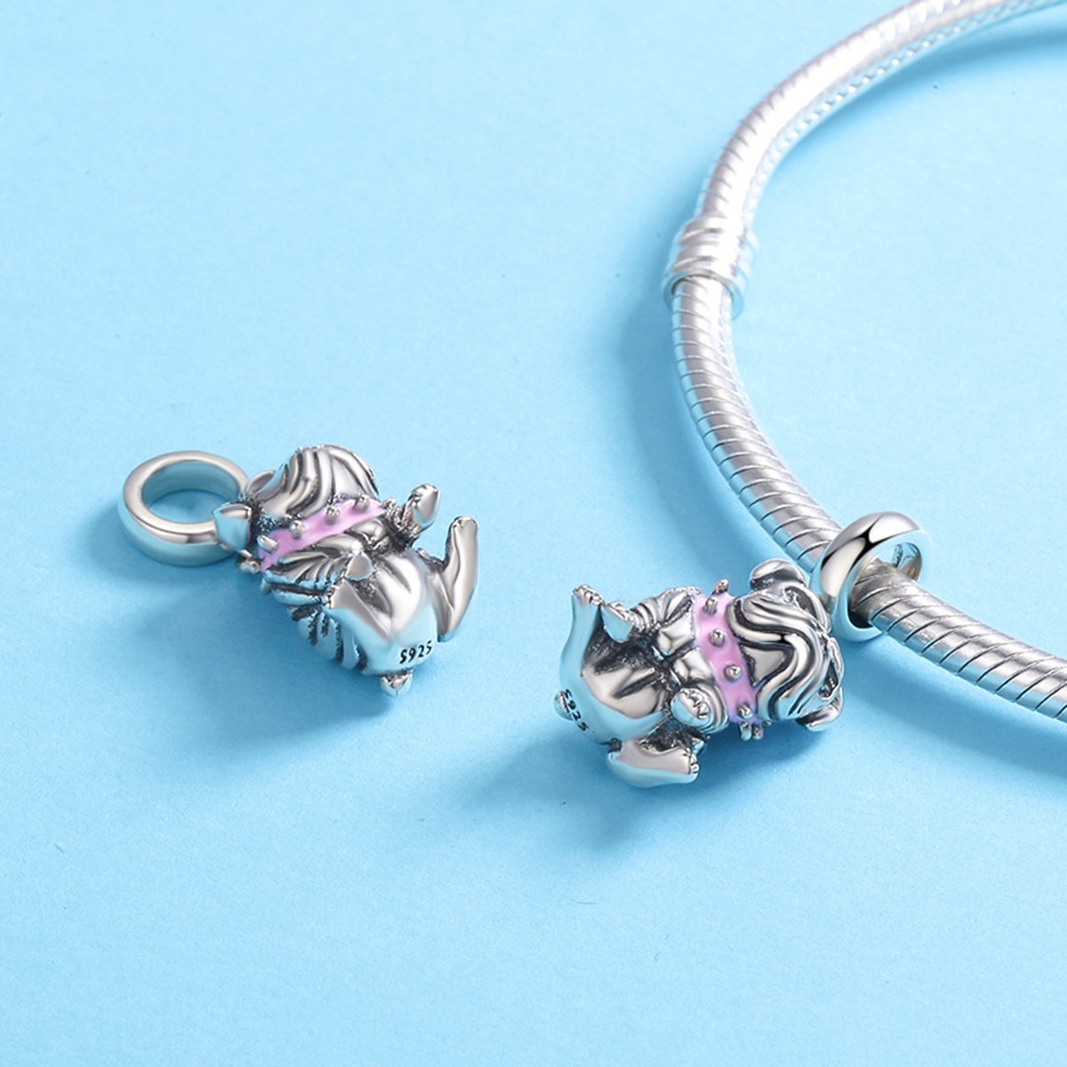 Sterling 925 silver charm the Shar Pei dog bead pendant fits Pandora charm and European charm bracelet Xaxe.com