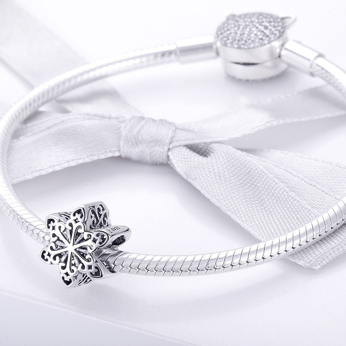 Sterling 925 silver charm the Snowflake fits Pandora charm and European charm bracelet Xaxe.com