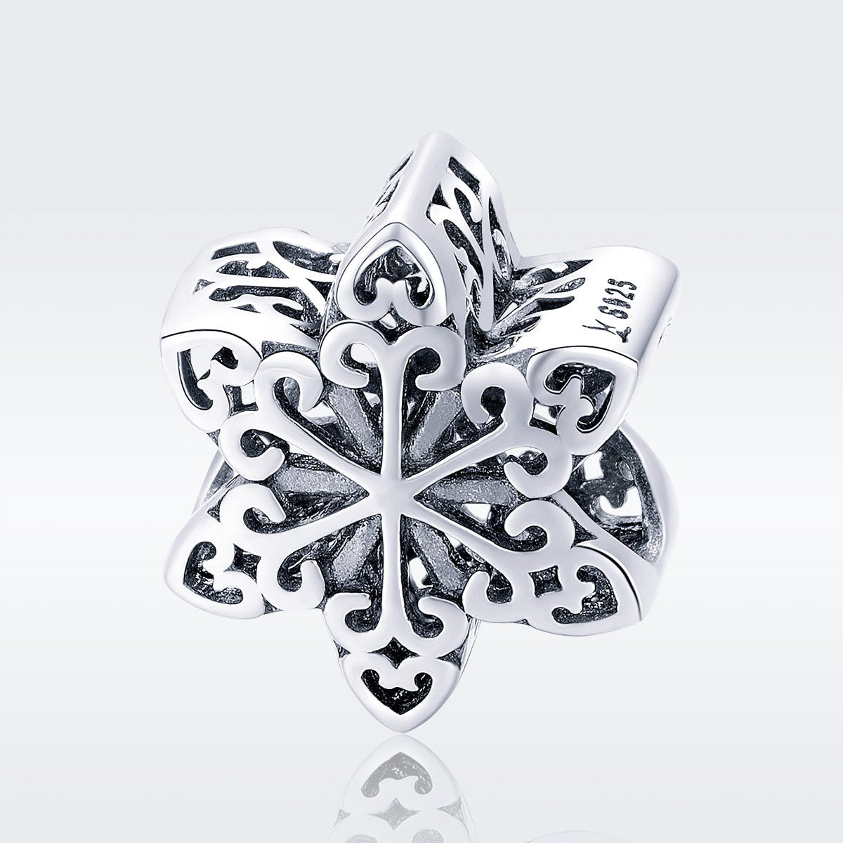 Sterling 925 silver charm the Snowflake fits Pandora charm and European charm bracelet Xaxe.com