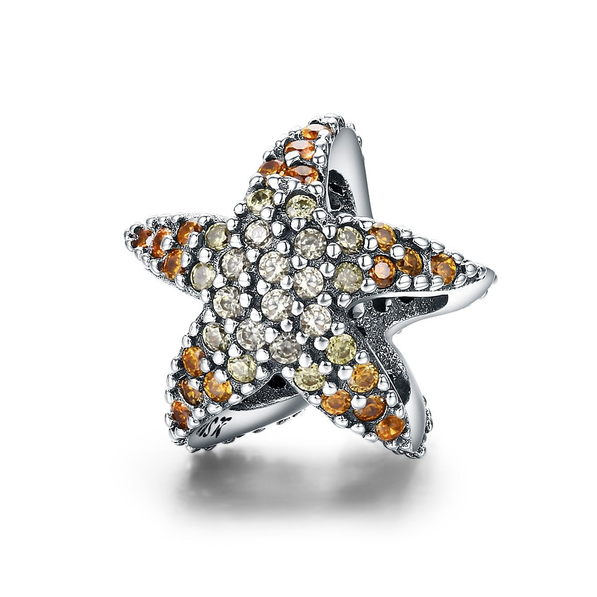 Sterling 925 silver charm the Starfish bead pendant fits Pandora charm and European charm bracelet Xaxe.com