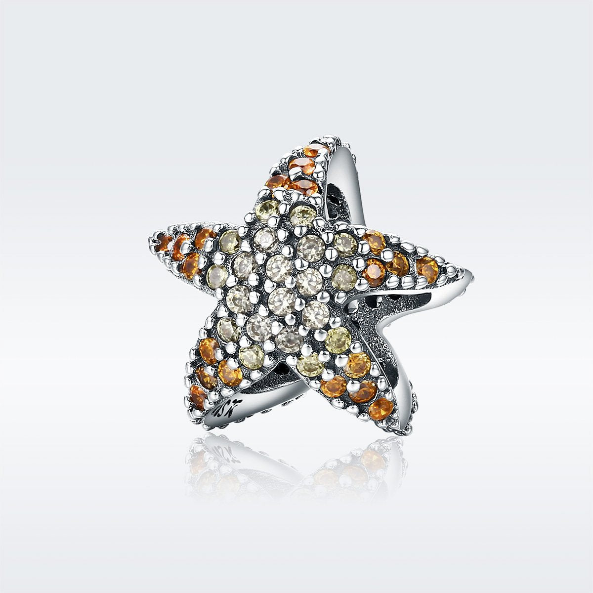 Sterling 925 silver charm the Starfish bead pendant fits Pandora charm and European charm bracelet Xaxe.com