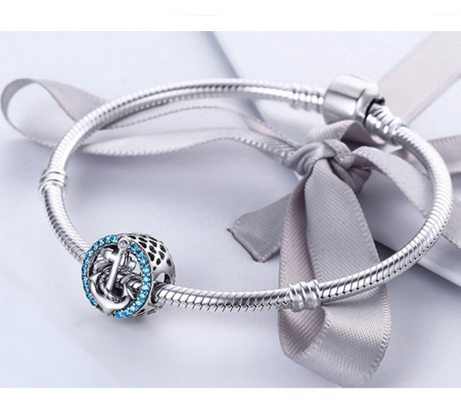 Sterling 925 silver charm the anchor bead pendant fits Pandora charm and European charm bracelet Xaxe.com