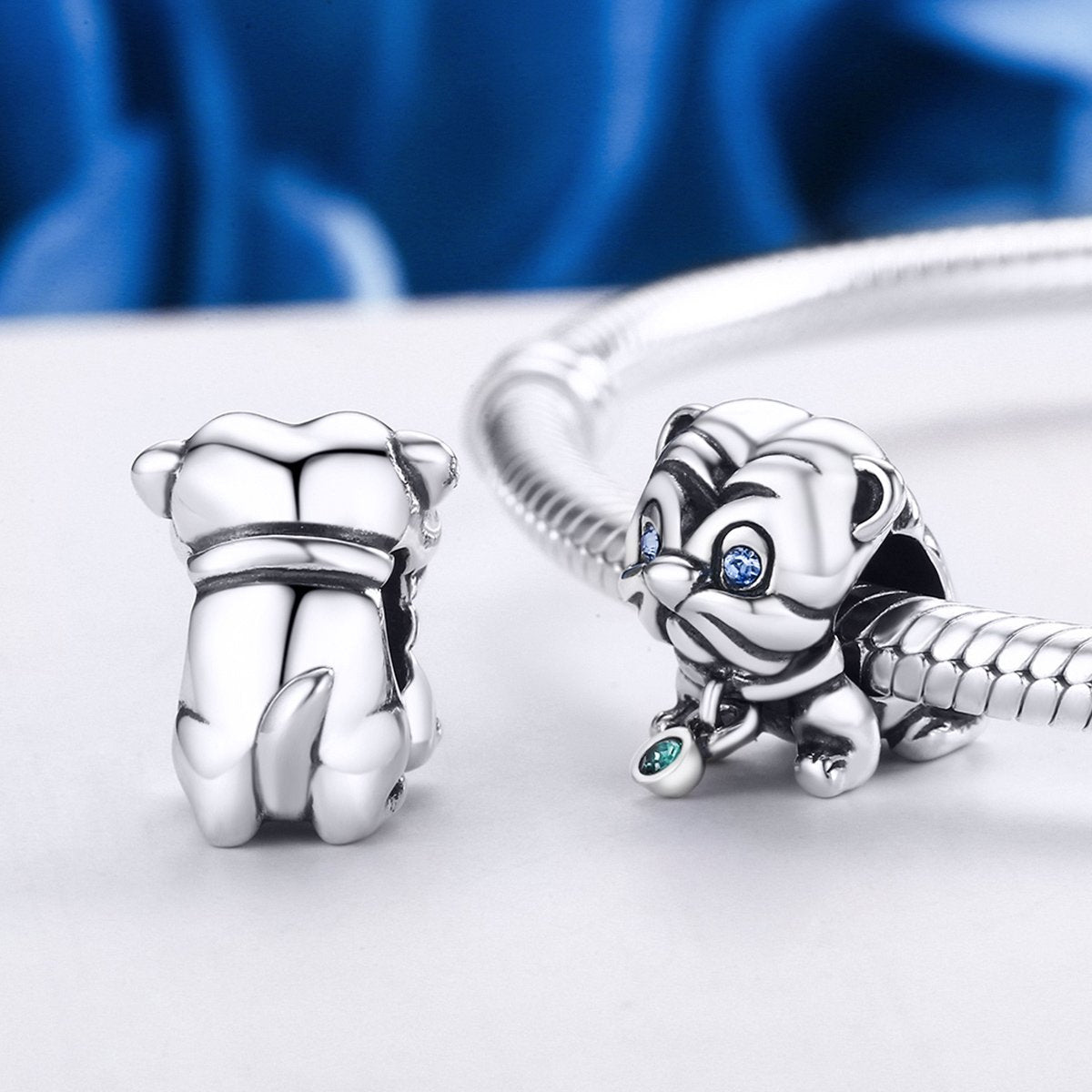 Sterling 925 silver charm the baby puppy home bead pendant fits Pandora charm and European charm bracelet Xaxe.com