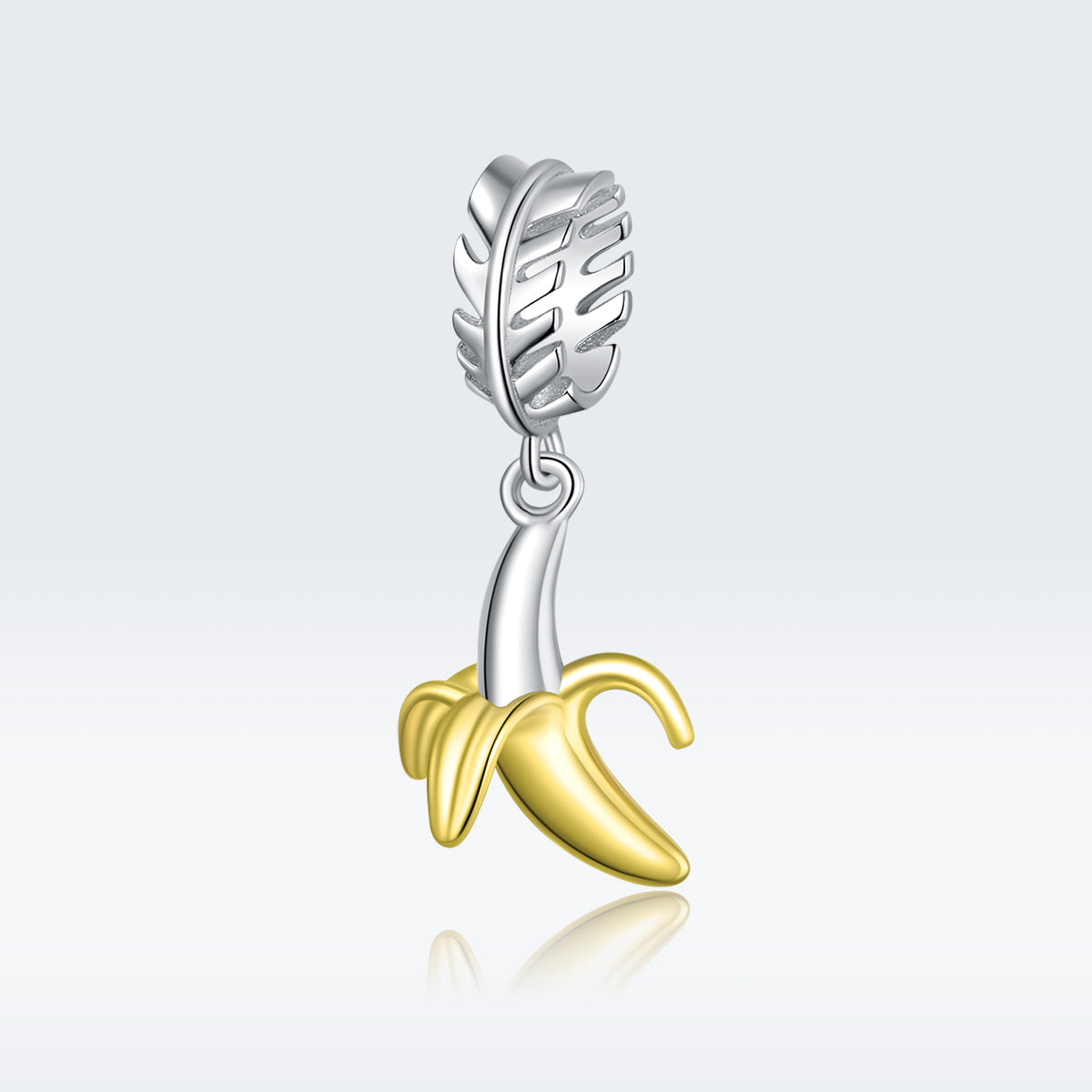Sterling 925 silver charm the banana bead pendant fits Pandora charm and European charm bracelet Xaxe.com