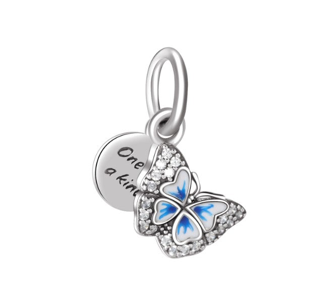 Sterling 925 silver charm the beautiful butterfly bead pendant fits Pandora charm and European charm bracelet Xaxe.com