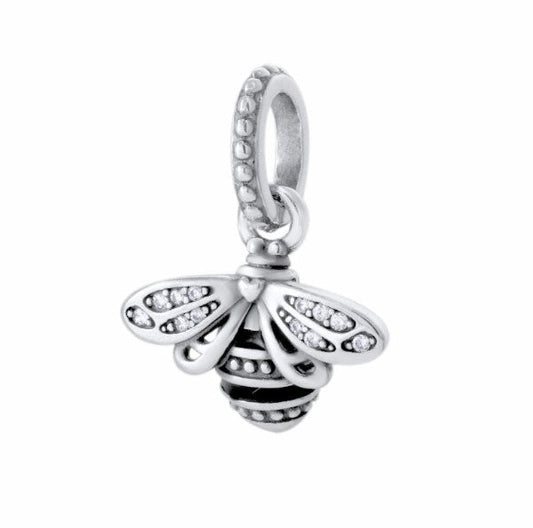 Sterling 925 silver charm the bee bead pendant fits Pandora charm and European charm bracelet Xaxe.com