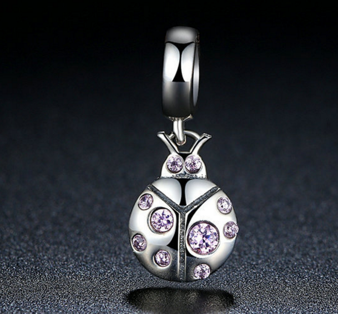 Sterling 925 silver charm the beetle bead pendant fits Pandora charm and European charm bracelet Xaxe.com