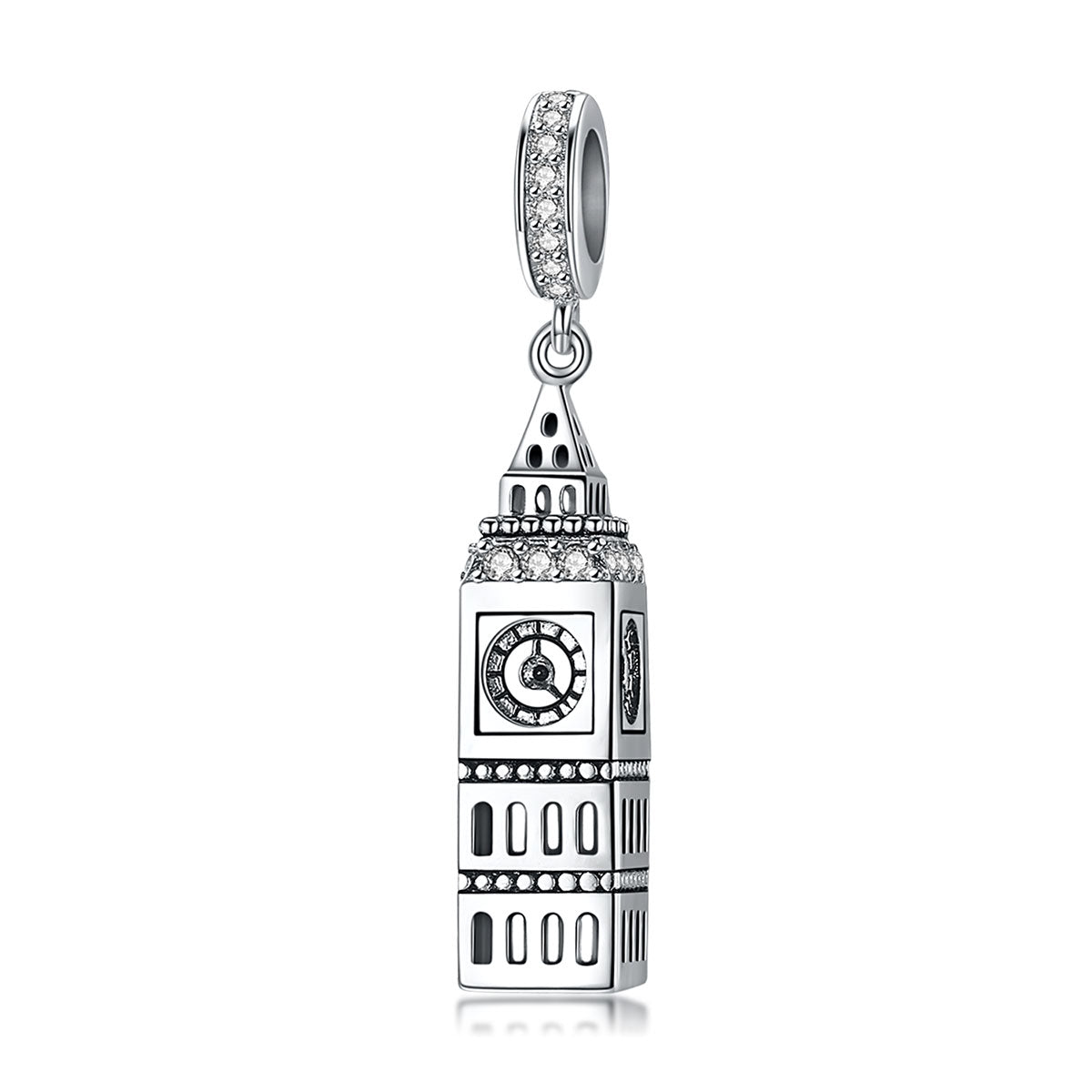 Sterling 925 silver charm the big ben pendant fits Pandora charm and European charm bracelet Xaxe.com