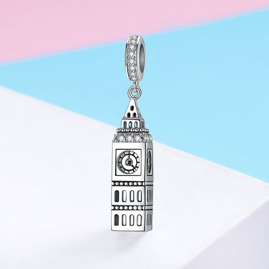 Sterling 925 silver charm the big ben pendant fits Pandora charm and European charm bracelet Xaxe.com