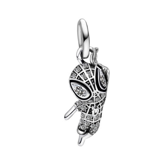 Sterling 925 silver charm the black spiderman bead pendant fits Pandora charm and European charm bracelet Xaxe.com