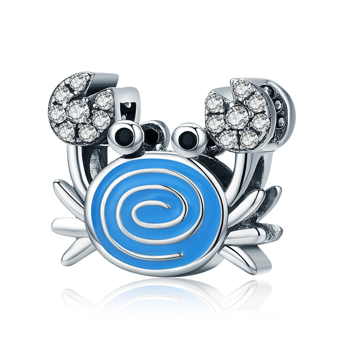 Sterling 925 silver charm the blue crab pendant fits Pandora charm and European charm bracelet Xaxe.com