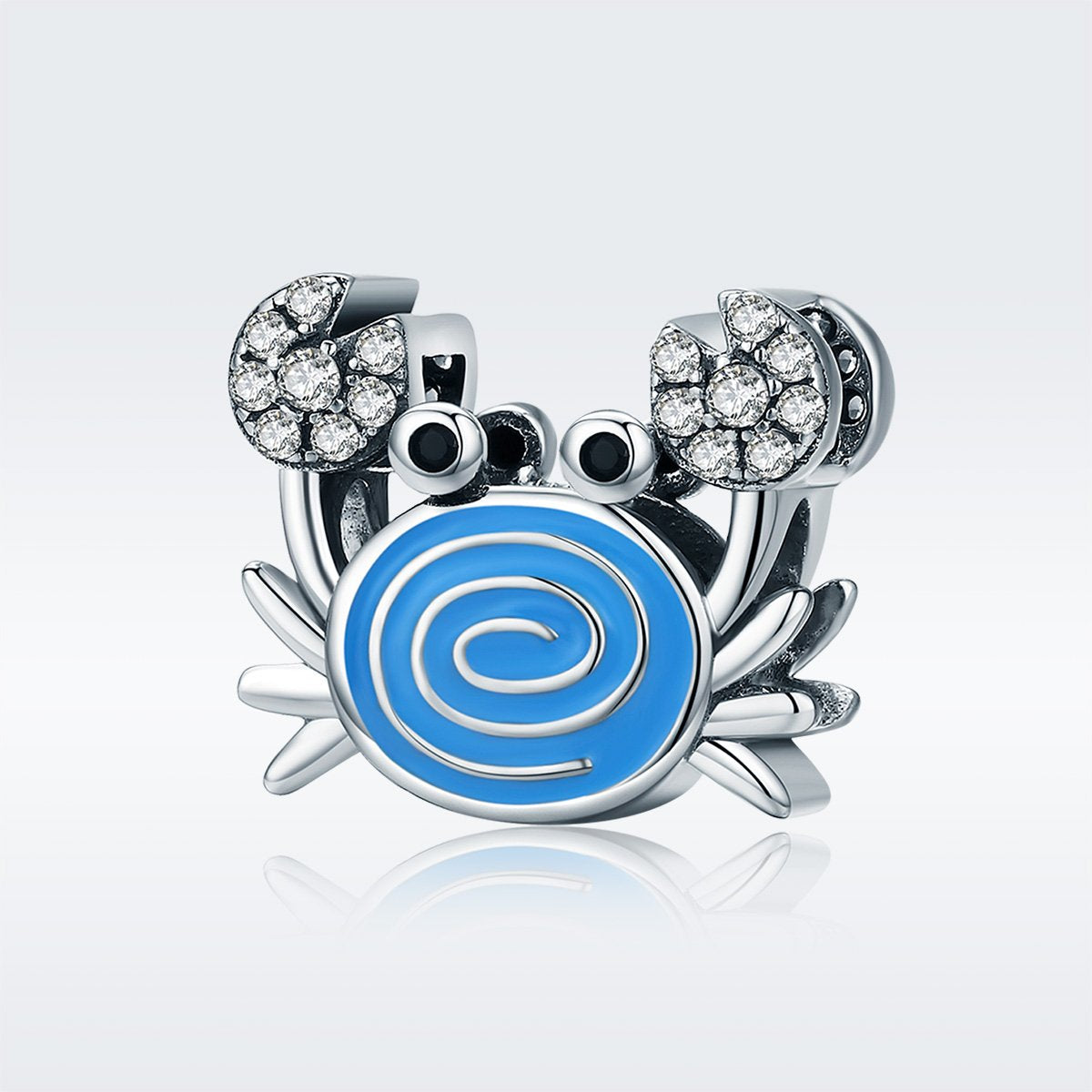 Sterling 925 silver charm the blue crab pendant fits Pandora charm and European charm bracelet Xaxe.com