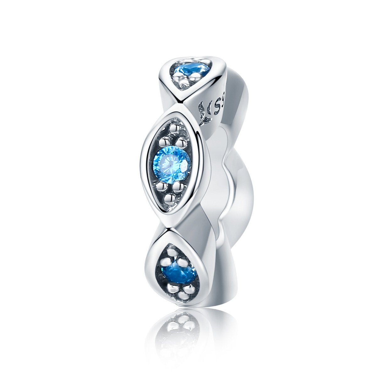Sterling 925 silver charm the blue eyes bead pendant fits Pandora charm and European charm bracelet Xaxe.com