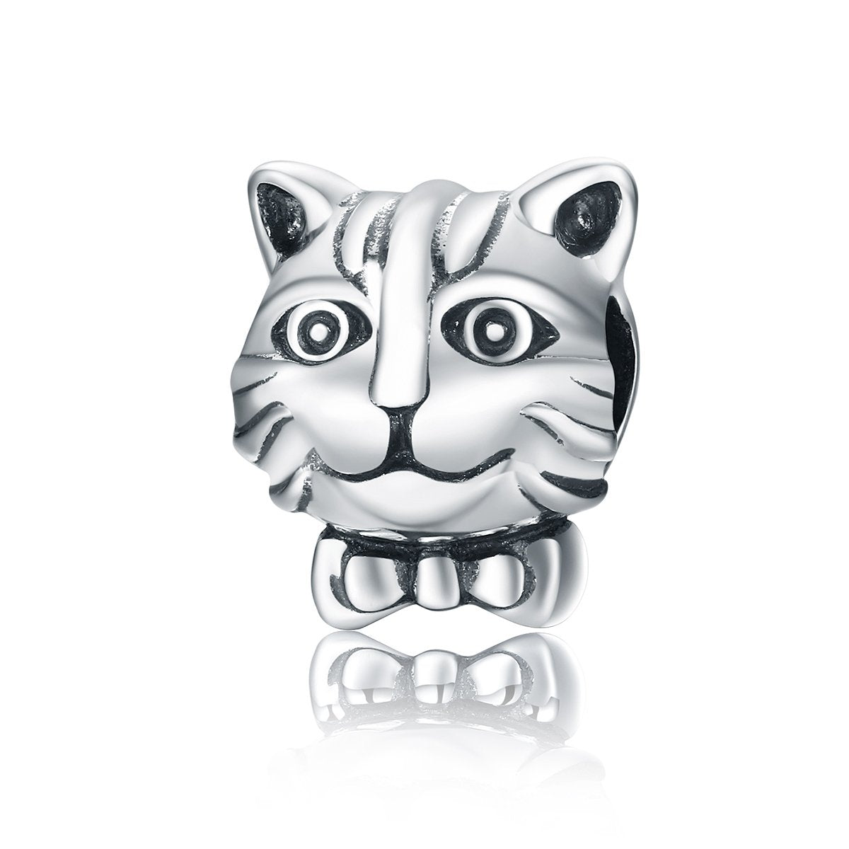 Sterling 925 silver charm the cat/pussy bead pendant fits Pandora charm and European charm bracelet Xaxe.com