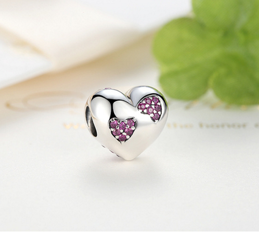 Sterling 925 silver charm the cherry love bead pendant fits Pandora charm and European charm bracelet Xaxe.com