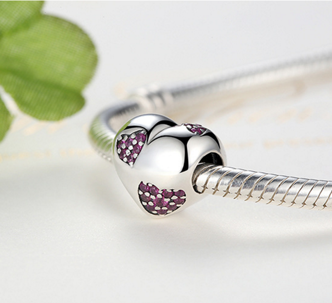 Sterling 925 silver charm the cherry love bead pendant fits Pandora charm and European charm bracelet Xaxe.com