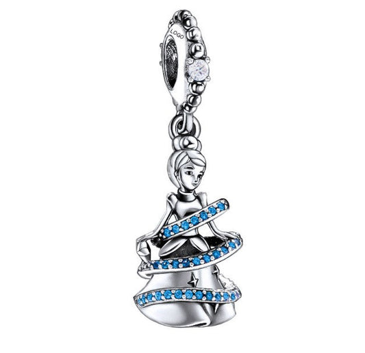Sterling 925 silver charm the cinderella bead pendant fits Pandora charm and the European charm bracelet Xaxe.com