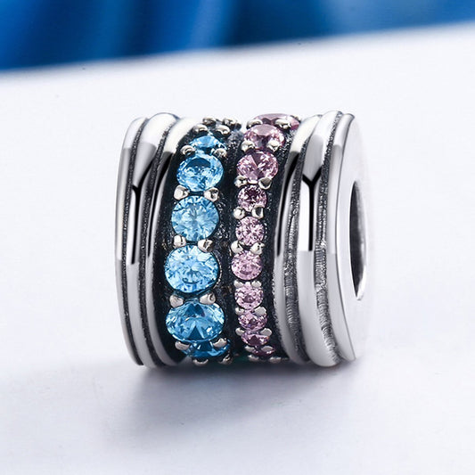 Sterling 925 silver charm the color wheel bead pendant fits Pandora charm and European charm bracelet Xaxe.com