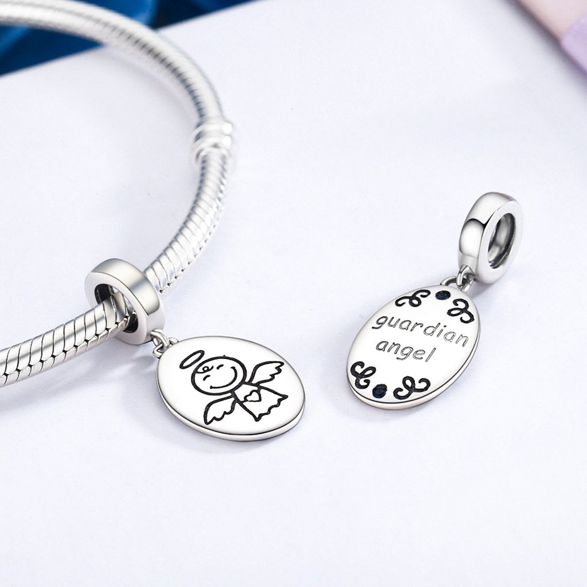 Sterling 925 silver charm the cute angel bead pendant fits Pandora charm and European charm bracelet Xaxe.com