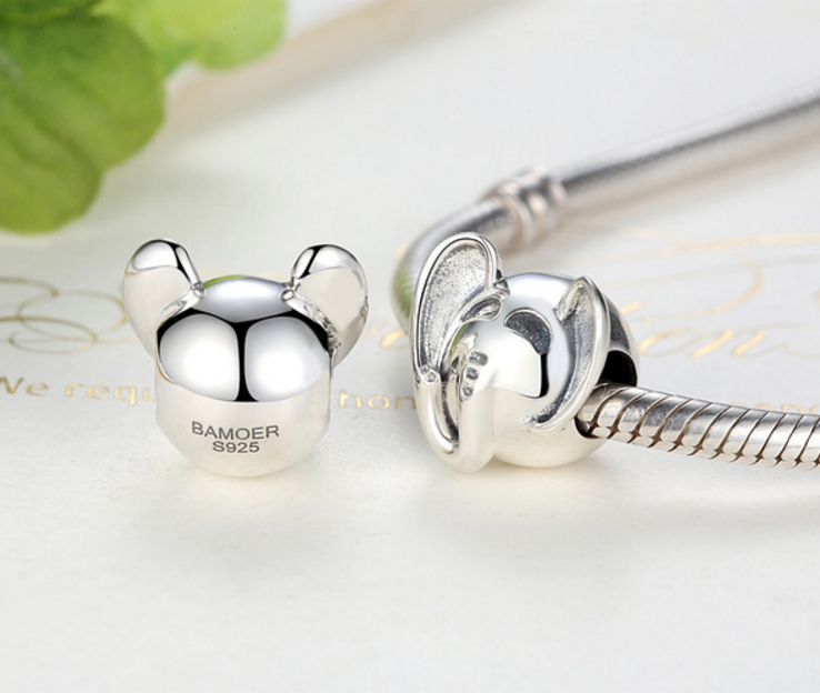 Sterling 925 silver charm the cute elephant bead pendant fits Pandora charm and European charm bracelet Xaxe.com