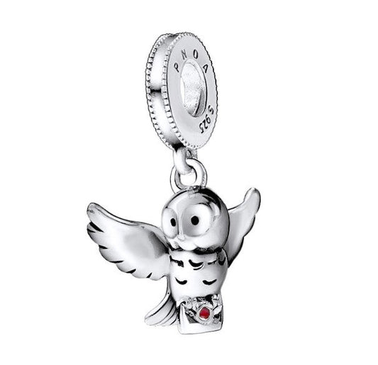 Sterling 925 silver charm the cute owl pendant fits Pandora charm and European charm bracelet Xaxe.com