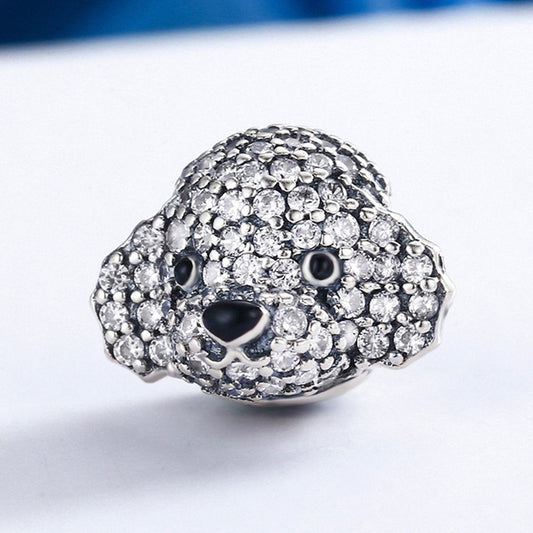 Sterling 925 silver charm the cute puppy bead pendant fits Pandora charm and European charm bracelet Xaxe.com