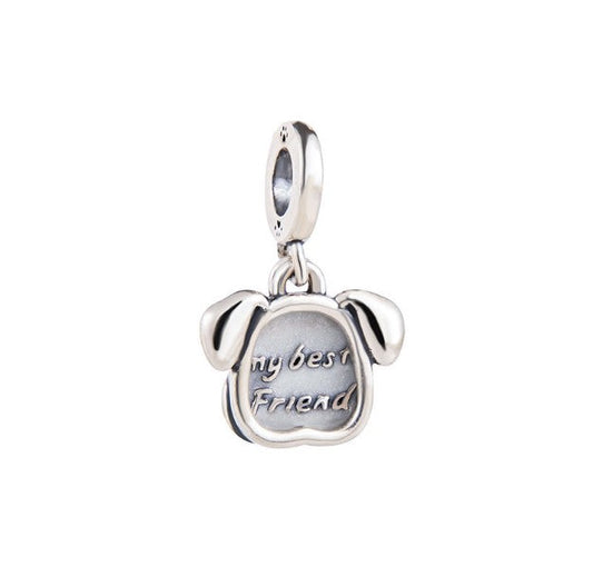 Sterling 925 silver charm the dog friend bead pendant fits Pandora charm and European charm bracelet Xaxe.com