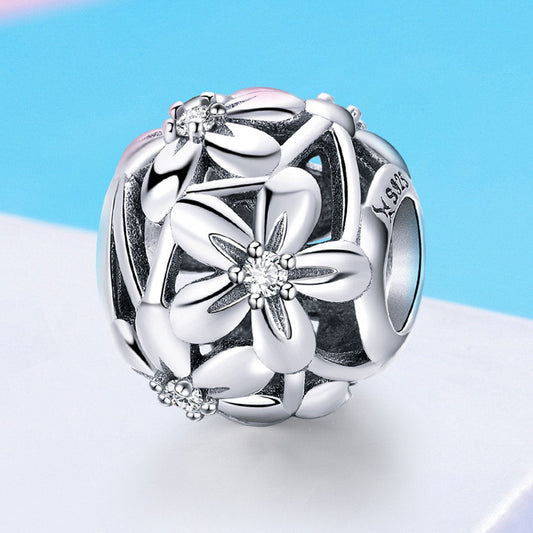 Sterling 925 silver charm the flower planet fits Pandora charm and European charm bracelet Xaxe.com