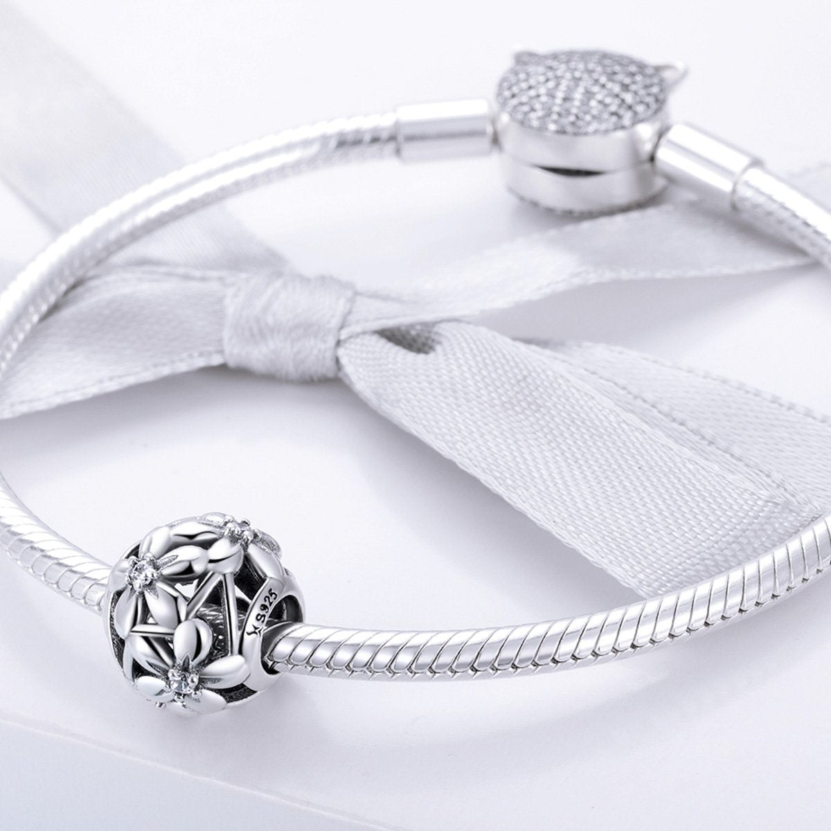 Sterling 925 silver charm the flower planet fits Pandora charm and European charm bracelet Xaxe.com