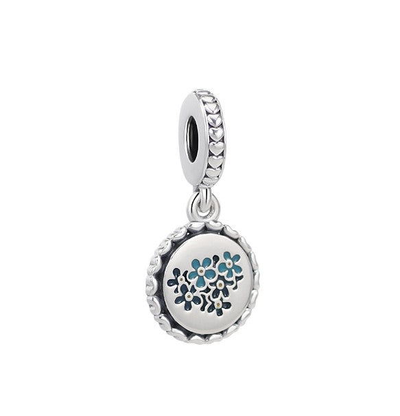 Sterling 925 silver charm the flowers bead pendant fits Pandora charm and European charm bracelet Xaxe.com