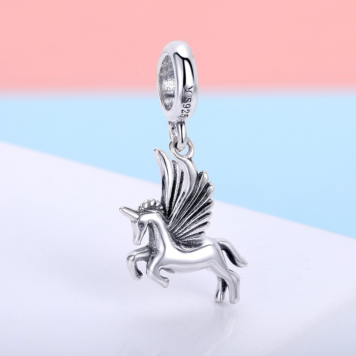 Sterling 925 silver charm the flying horse fits Pandora charm and European charm bracelet Xaxe.com