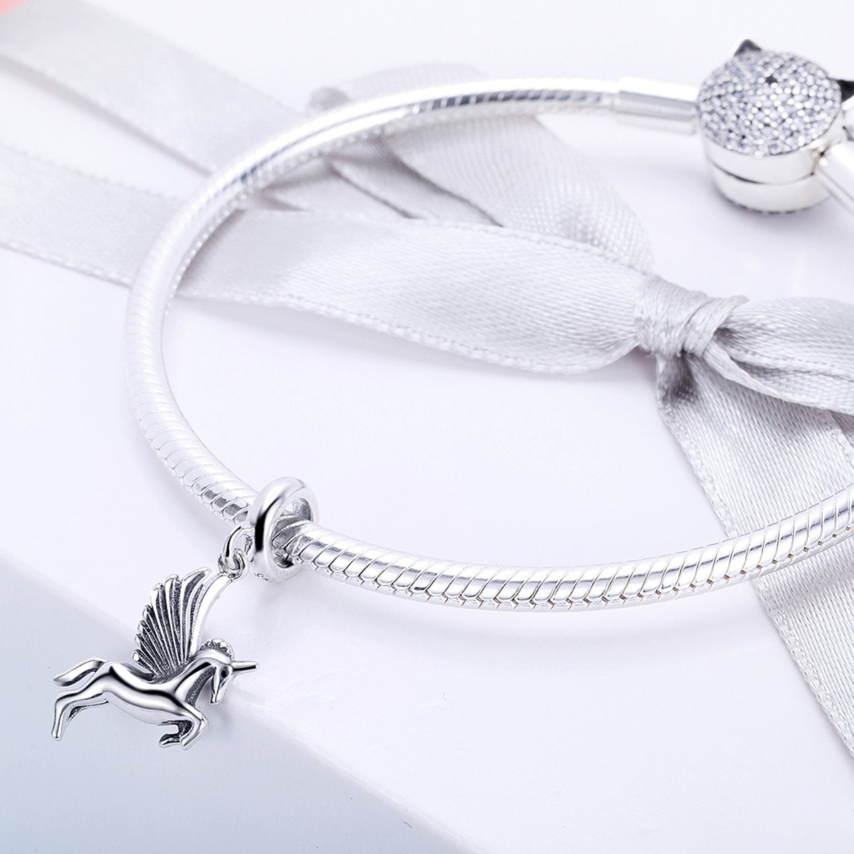 Sterling 925 silver charm the flying horse fits Pandora charm and European charm bracelet Xaxe.com