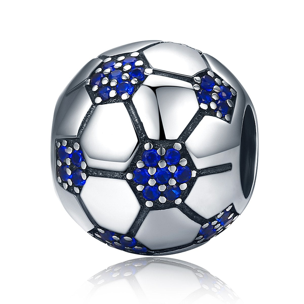 Sterling 925 silver charm the football soccer ball bead pendant fits Pandora charm and European charm bracelet Xaxe.com