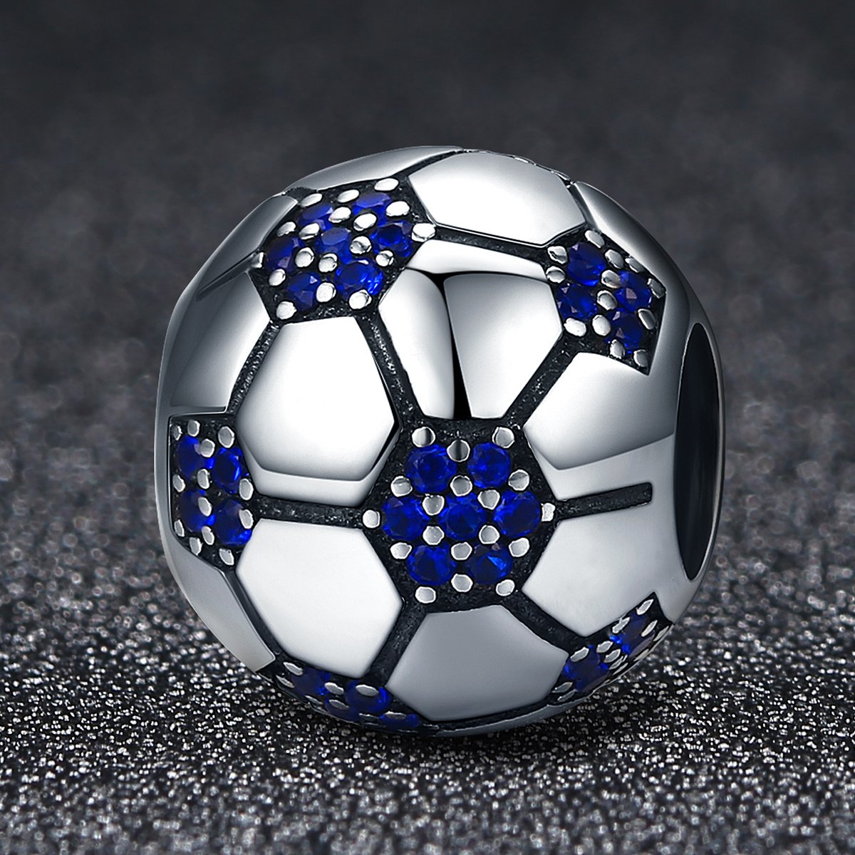 Sterling 925 silver charm the football soccer ball bead pendant fits Pandora charm and European charm bracelet Xaxe.com