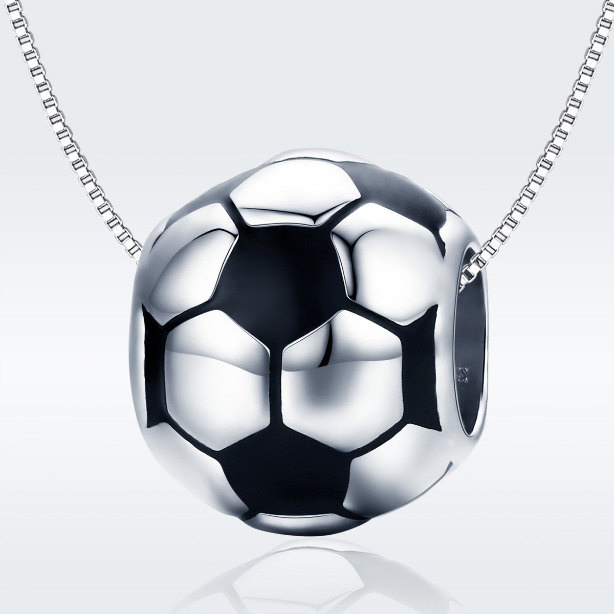 Sterling 925 silver charm the football soccer pendant fits Pandora charm and European charm bracelet Xaxe.com