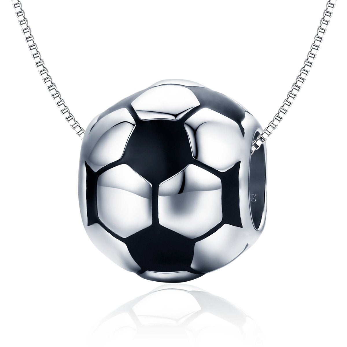 Sterling 925 silver charm the football soccer pendant fits Pandora charm and European charm bracelet Xaxe.com